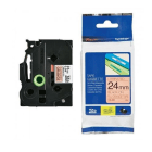 Brother TZE B51 Original P Touch Black on Fluorescent Orange Laminated Tape 24mm x 5m