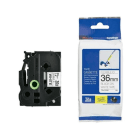 Brother TZE FX261 Original P Touch Black on White Flexible ID Tape 36mm x 8m