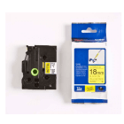 Brother TZE FX641 Original P Touch Black on Yellow Flexible ID Laminated Tape 18mm x 8m