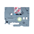 Brother TZE MPRG31 P Touch Black on Red Plastic Labelling Tape 12mm x 4m Original