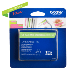 Brother TZE MQG35 Original P Touch White on Lime Green Matte Laminated Tape 12mm x 5m