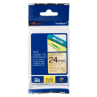 Brother TZE PR851 Original Black on Premium Gold Laminated Tape 24mm x 8m