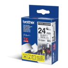 Brother TZE S251 Original P Touch Black on White Strong Adhesive Laminated Tape 24mm x 8m