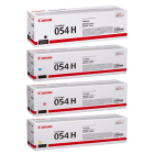 Canon 054HBK Black and Colour High Capacity Toner Cartridge 4 Pack Original Canon 054HBK Black and Colour High Capacity Toner Cartridge 4 Pack Original