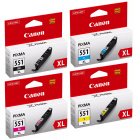 Canon CLI 551XL BK C M Y Original High Capacity Black Colour Ink Cartridge 4 Pack Canon CLI 551XL BK C M Y Original High Capacity Black Colour Ink Cartridge 4 Pack
