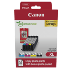 Canon CLI 571XL BK C M Y Original High Capacity Black Colour Ink Cartridge Photo Paper Value Pack