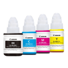 Canon GI 490 BK C M Y Original Black Colour Ink Bottle 4 Pack