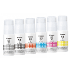 Canon GI 53 Black and Colour Ink Bottle 6 Pack Original