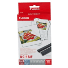 Canon KC 18IF Colour Ink Cartridge and Credit Card Size Paper Set Original