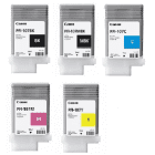 Canon PFI 107 BK MBK C M Y Black Colour Ink Cartridge 5 Pack Original