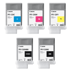 Canon PFI 120 BK MBK C M Y Original Black Colour Ink Cartridge 5 Pack
