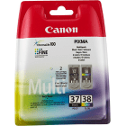 Canon PG 37 CL 38 2145B009 Original Black Colour Ink Cartridge 2 Pack