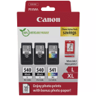 Canon PG 540L CL 541XL 5224B015 Original High Capacity 3 Ink Cartridge Photo Paper Value Pack
