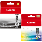 Canon PGI 35 CLI 36 Original Black Colour Ink Cartridge 2 Pack Canon PGI 35 CLI 36 Original Black Colour Ink Cartridge 2 Pack
