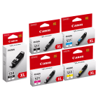 Canon PGI 550PGBKXL CLI 551XL BK C M Y Original High Capacity Black Colour Ink Cartridge 5 Pack