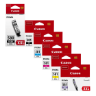 Canon PGI 580PGBK XXL CLI 581XXL BK C M Y PB Original Extra High Capacity Black Colour Ink Cartridge 6 Pack