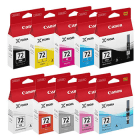 Canon PGI 72 MBK PBK C M Y PC PM GY R CO Original Black Colour Ink Cartridge 10 Pack