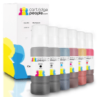 Compatible Canon GI 53 BK C M Y R GY Black and Colour Ink Bottle 6 Pack