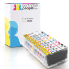 Compatible Canon PFI 300 MBK PBK C M Y PC PM G R CO Black and Colour Ink Cartridge 10 Pack