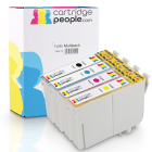 Compatible Epson T1295 Black Colour High Capacity Ink Cartridge 4 Pack