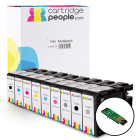 Compatible Epson T580 PBK C M Y LC LM LBK MBK LLBK Black Colour Ink Cartridge 9 Pack