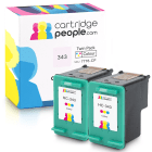 Compatible HP 343 C8766EE Colour Ink Cartridge Twin Pack Deal