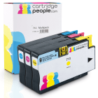 Compatible HP 711 C M Y Colour Ink Cartridge Multipack