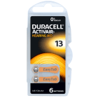 Duracell Activair Size 13 Hearing Aid Batteries 6 Pack