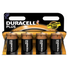 Duracell Plus Power MN1300 D Batteries 4 Pack