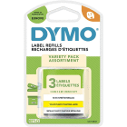 Dymo S0721790 S0721800 Original Paper Plastic Metallic Tape 12mm x 4m 3 Pack
