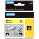 Dymo 18054 S0718290 Black on Yellow Heat Shrink Tubing 9mm x 1.5m