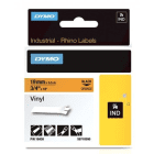 Dymo 18436 S0718500 Original Black on Orange Permanent Vinyl Tape 19mm x 5.5m