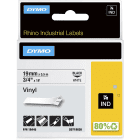 Dymo 18445 S0718620 Original Black on White Vinyl Labelling Tape 19mm x 5.5m