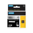 Dymo 18485 SS071817 Original Black on Metallic Permanent Polyester Tape 9mm x 5.5m