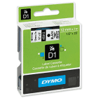 Dymo 45013 S0720530 Original D1 Black on White Labelling Tape 12mm x 7m
