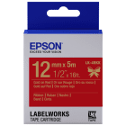Epson LK 4RKK C53S654033 Original Gold on Satin Red Ribbon Label Tape Cartridge 12mm x 5m