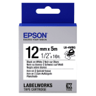 Epson LK 4WBQ C53S654024 Original Iron on Black on White Label Tape 12mm x 5m Epson LK 4WBQ C53S654024 Original Iron on Black on White Label Tape 12mm x 5m