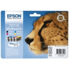 Epson T0715 Black Colour Ink Cartridge 4 Pack Original
