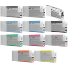 Epson T596 PBK C M Y LC LM LBK MBK LLBK O GR Original Black Colour Ink Cartridge 11 Pack