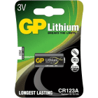 GP CR123A 3V Lithium Battery 1 Pack