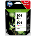 HP 304 3JB05AE Black and Tri Colour Ink Cartridge Multipack Original