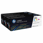 HP 305A CF370AM Original Cyan Magenta Yellow 3 Toner Cartridge Pack HP 305A CF370AM Original Cyan Magenta Yellow 3 Toner Cartridge Pack