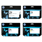 HP 728 High Capacity Black and Colour Ink Cartridge Multipack Original