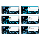 HP 730 Black and Colour High Capacity Ink Cartridge 6 Pack Original