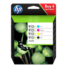 HP 912XL 3YP34AE Original High Capacity Black and Colour Ink Cartridge 4 Pack