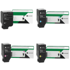 Lexmark 71C20 Original Black and Colour Return Programme Toner Cartridge Multipack