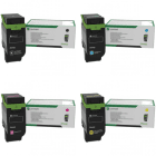 Lexmark 75M20 Original Return Programme Black and Colour Toner Cartridge Multipack
