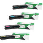 Lexmark C342X Black and Colour High Capacity Toner Cartridge 4 Pack Original