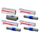 OKI 4446972 BK C M Y Original High Capacity Black Colour Toner Cartridge Multipack