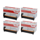 OKI 4510371 BK C M Y Original Black Colour Drum Unit Multipack